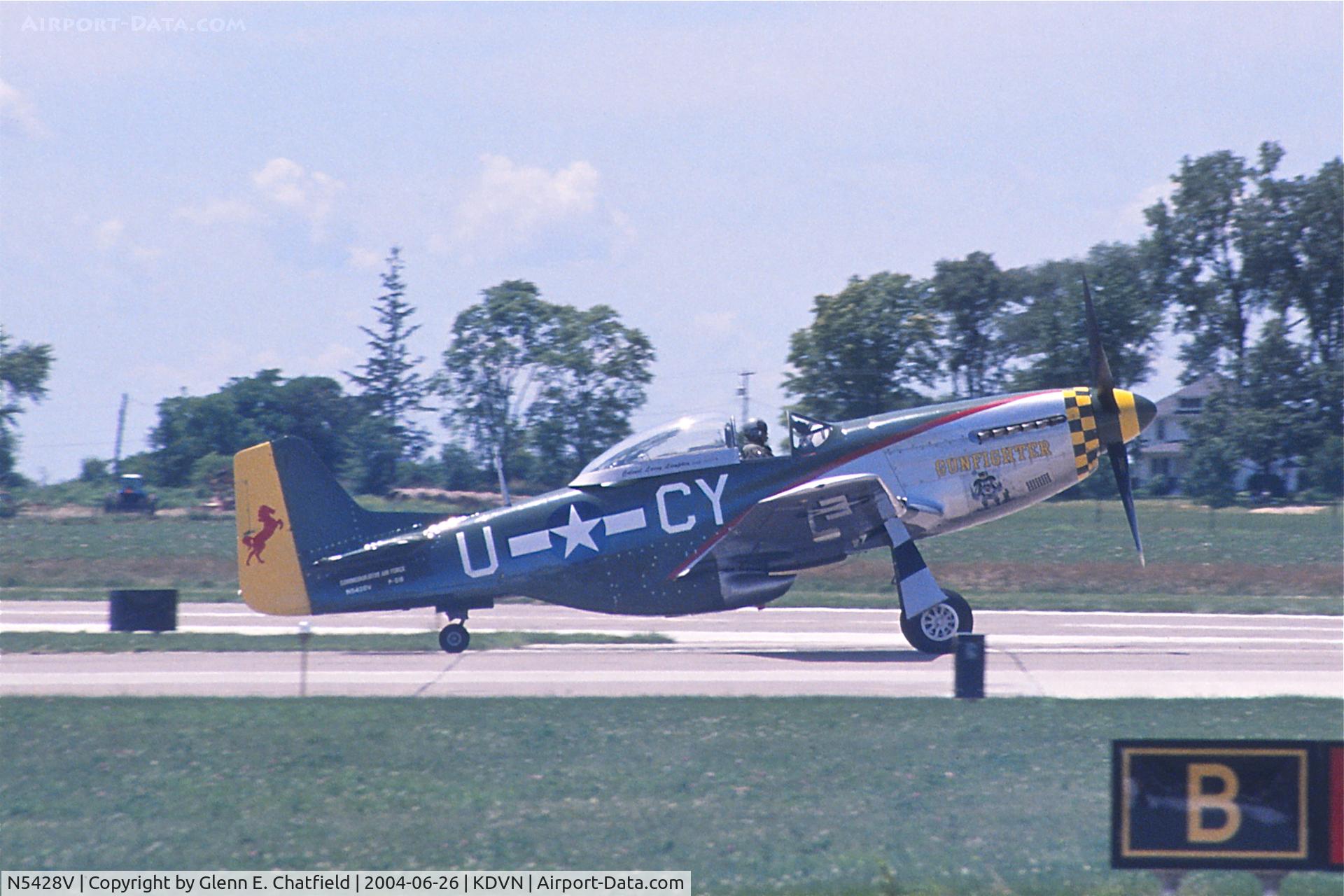 N5428V, 1944 North American P-51D Mustang C/N 122-39723, Taxing in among the smoke from the Tora, Tora, Tora display.