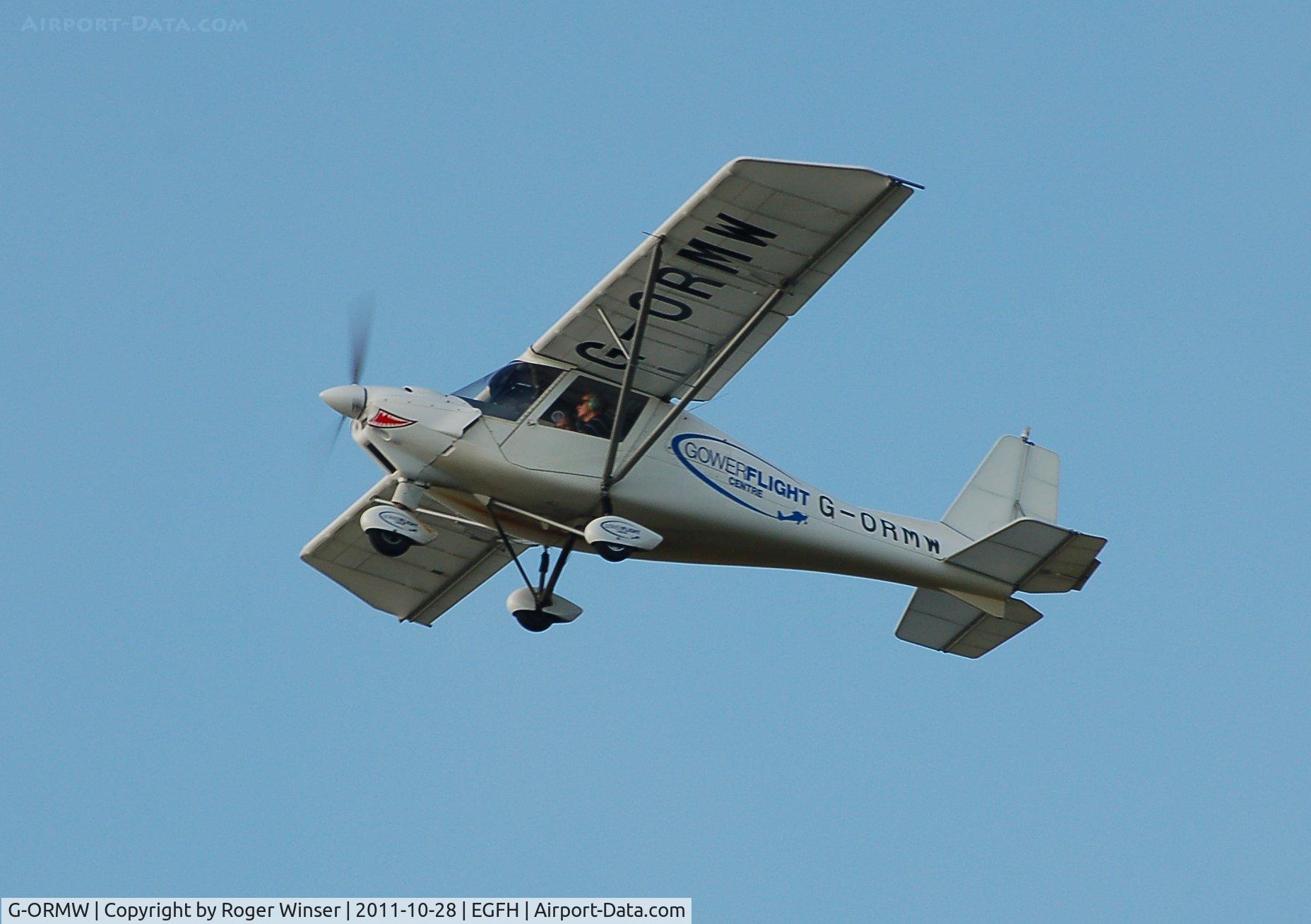 G-ORMW, 2005 Comco Ikarus C42 FB100 C/N 0501-6653, Departing Runway 22. Operated by Gower Flight Centre.