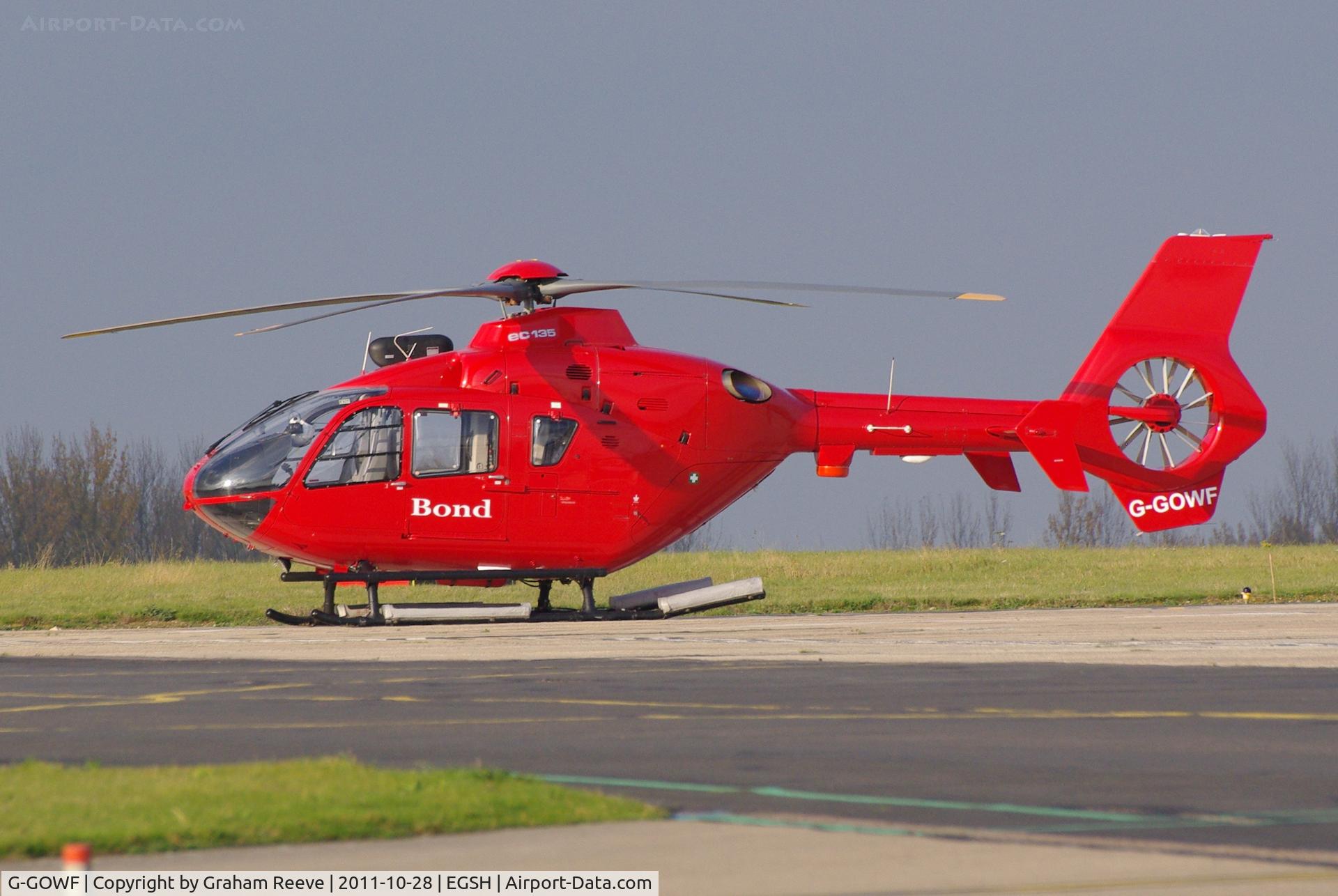 G-GOWF, 2009 Eurocopter EC-135T-2+ C/N 0785, Parked in the sun.