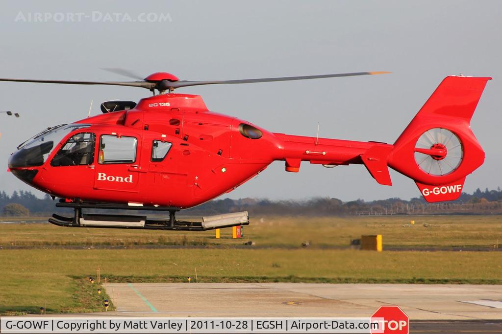 G-GOWF, 2009 Eurocopter EC-135T-2+ C/N 0785, Holding at E3 prior to departure