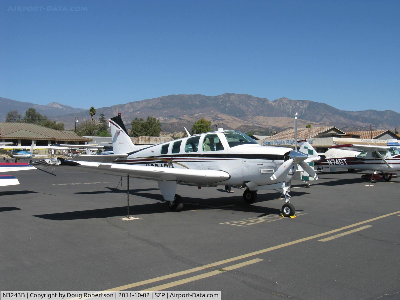 N3243B, 1999 Raytheon Aircraft Company A36 Bonanza C/N E-3243, 1999 Raytheon-Beech A36 BONANZA, Continental IO-550-B 300 Hp