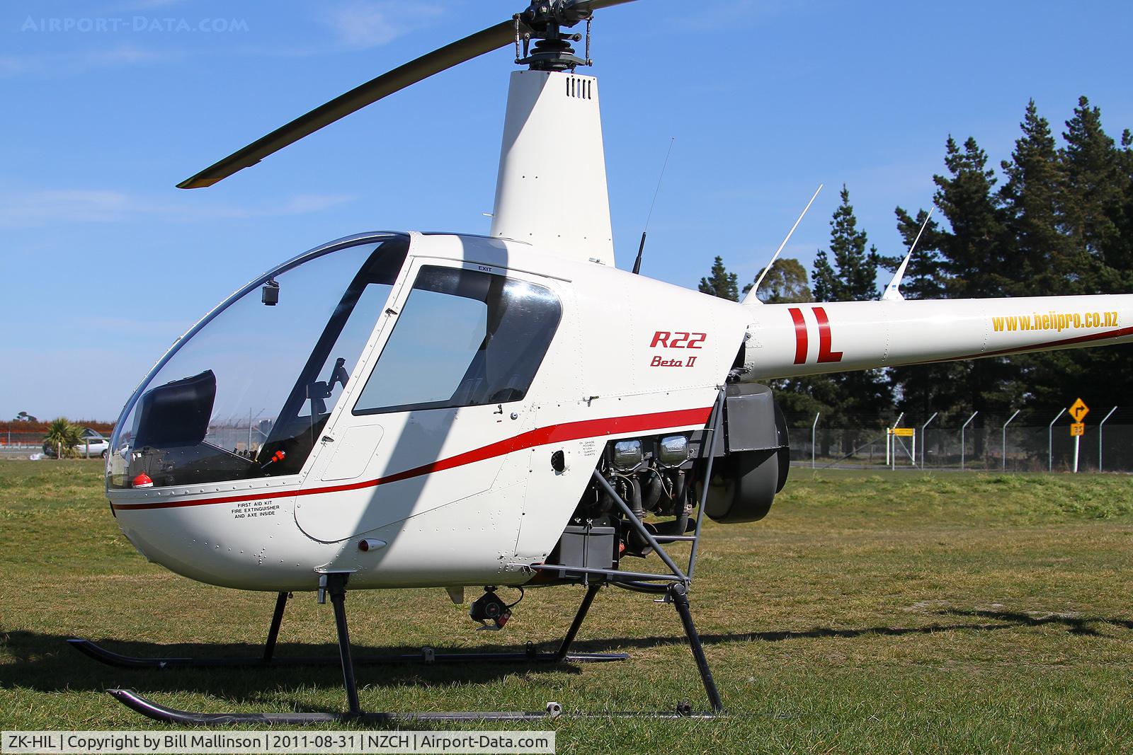 ZK-HIL, Robinson R22 Beta C/N 2662, parked