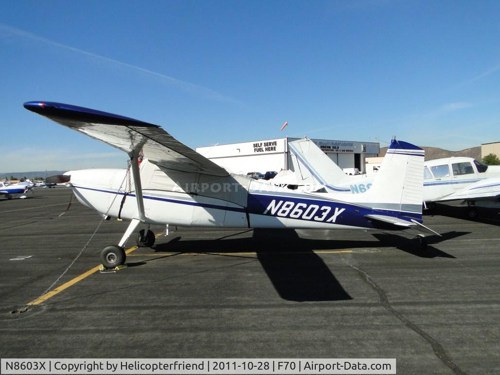 N8603X, 1961 Cessna 180D C/N 18051003, Covered up, tied down and parked