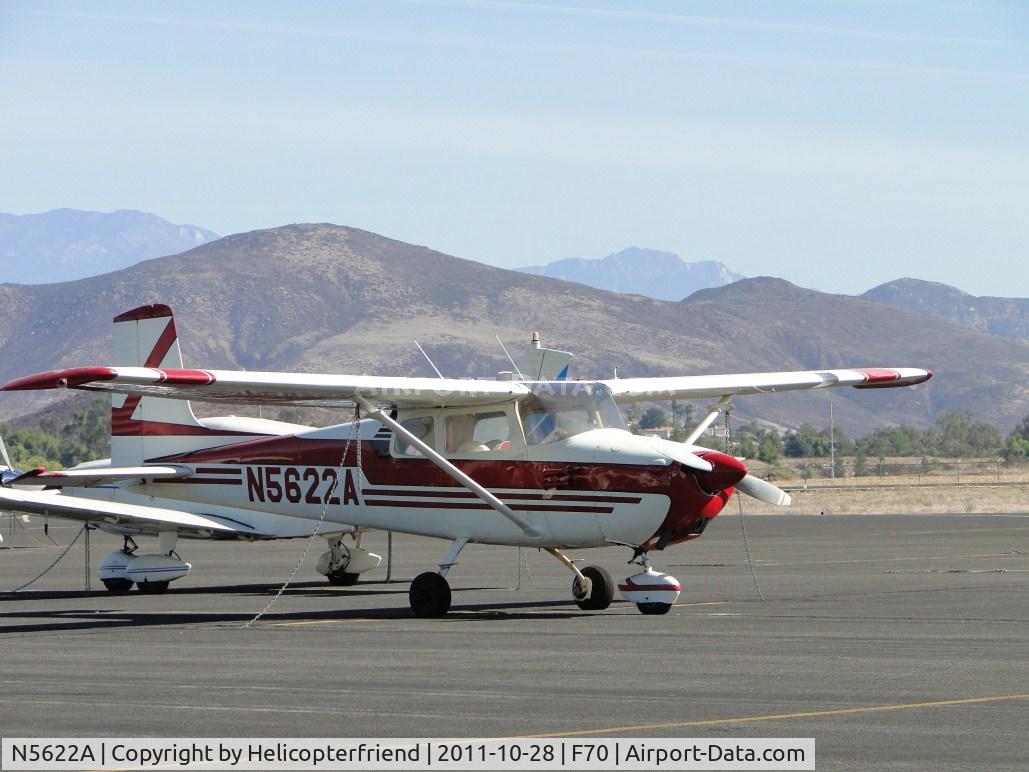 N5622A, 1956 Cessna 172 C/N 28222, Tied down and parked