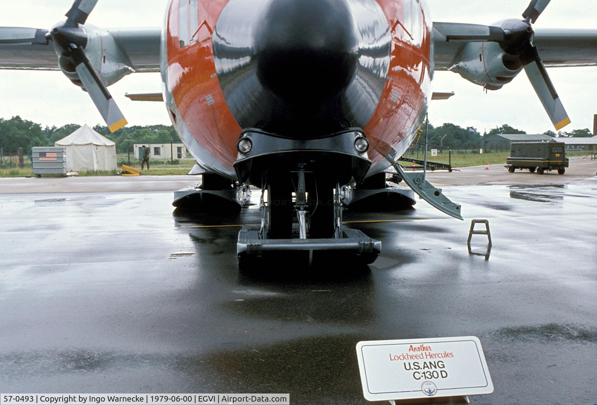 57-0493, 1957 Lockheed C-130D Hercules C/N 182-3200, Lockheed C-130D Hercules of the USAF (NY ANG) at the 1979 International Air Tattoo, Greenham Common