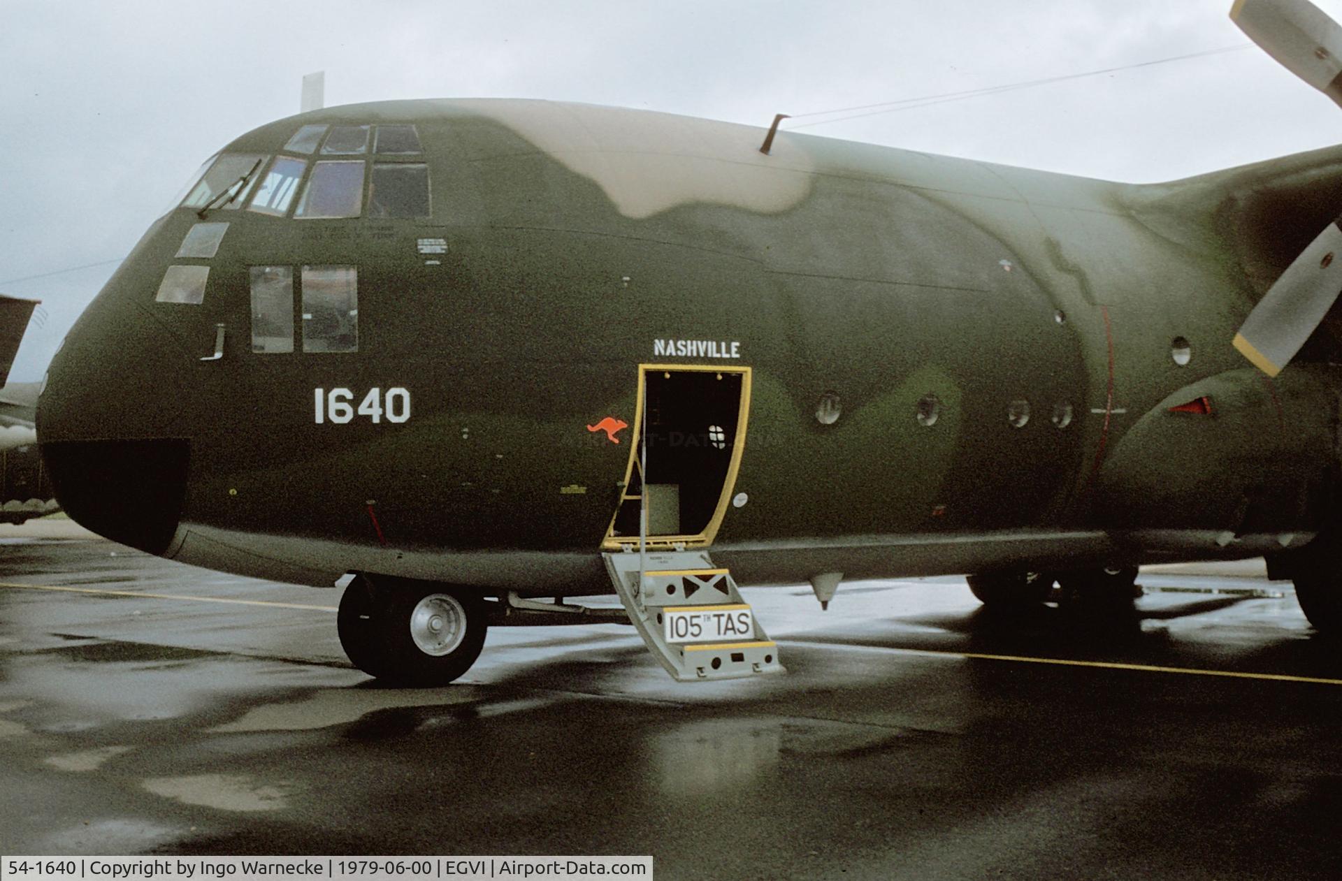 54-1640, 1954 Lockheed C-130A Hercules C/N 182-3027, Lockheed C-130A Hercules of the USAF (TN ANG) at the 1979 International Air Tattoo, Greenham Common