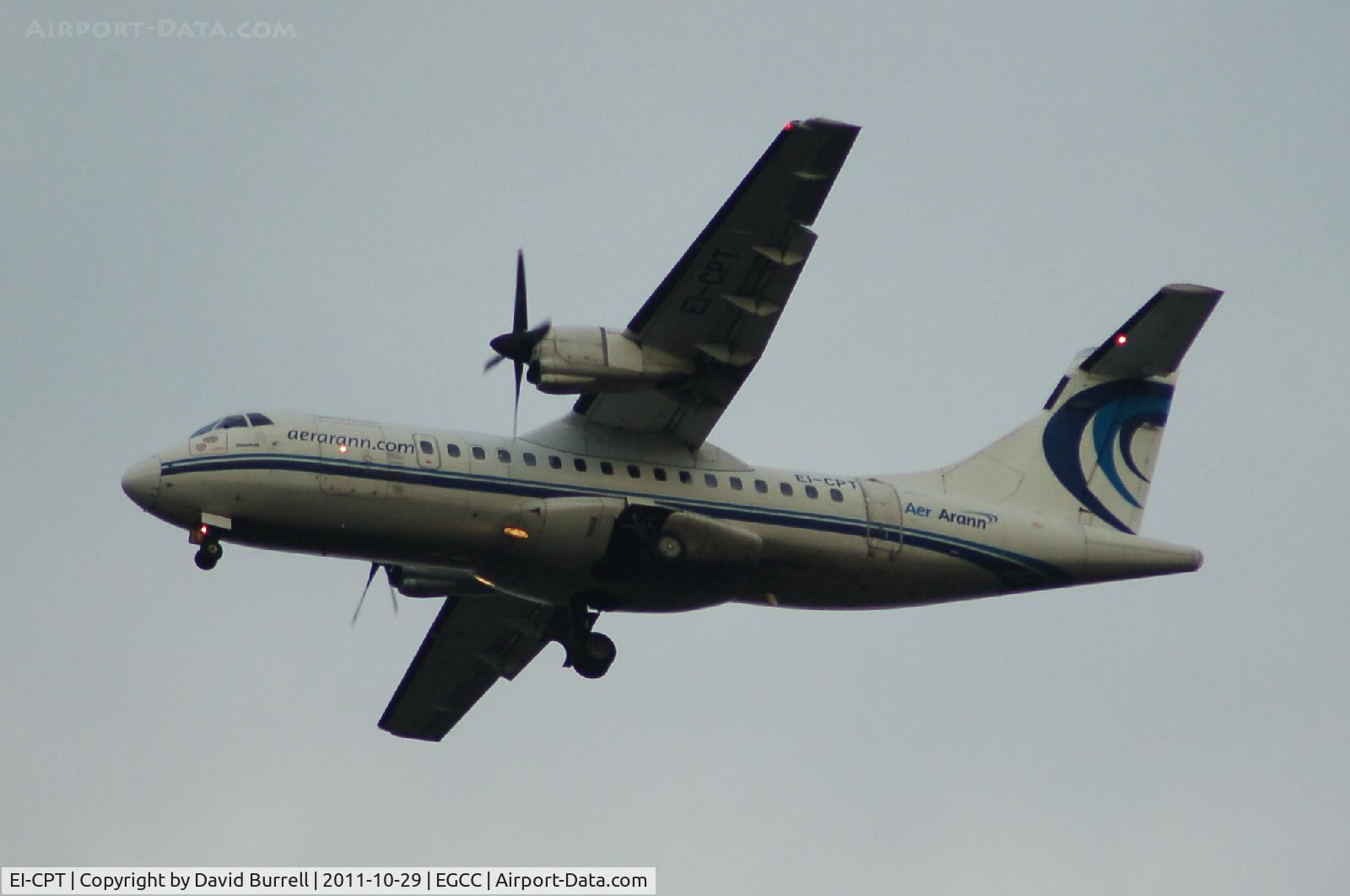 EI-CPT, 1990 ATR 42-312 C/N 191, Aer Arann ATR 42-312 On approach Manchester Airport.