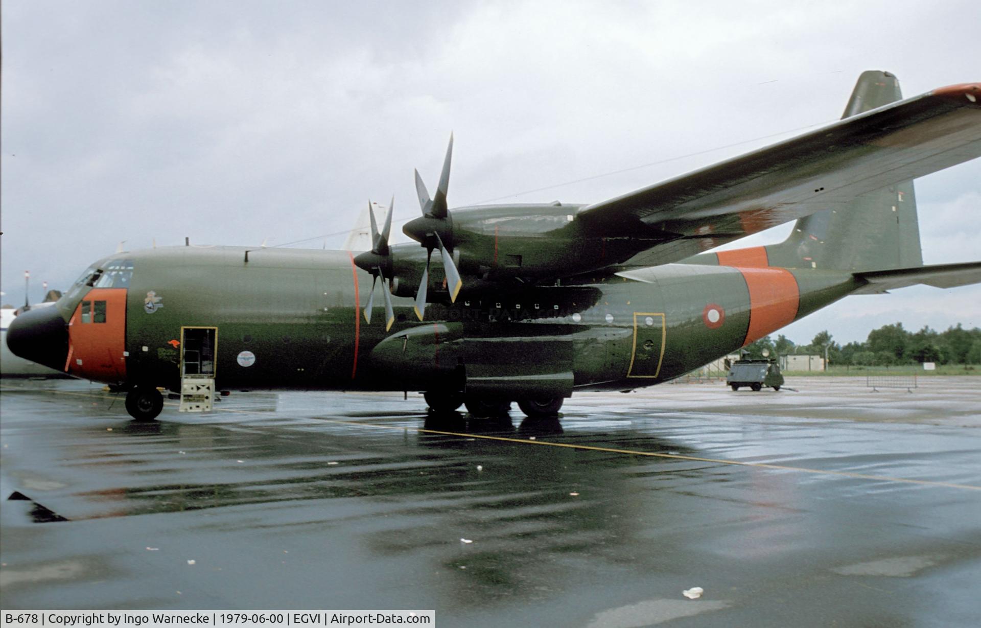 B-678, 1973 Lockheed C-130H Hercules C/N 382-4572, Lockheed C-130H Hercules of the Flyvevabnet (Royal Danish Air Force) at the 1979 International Air Tattoo, Greenham Common