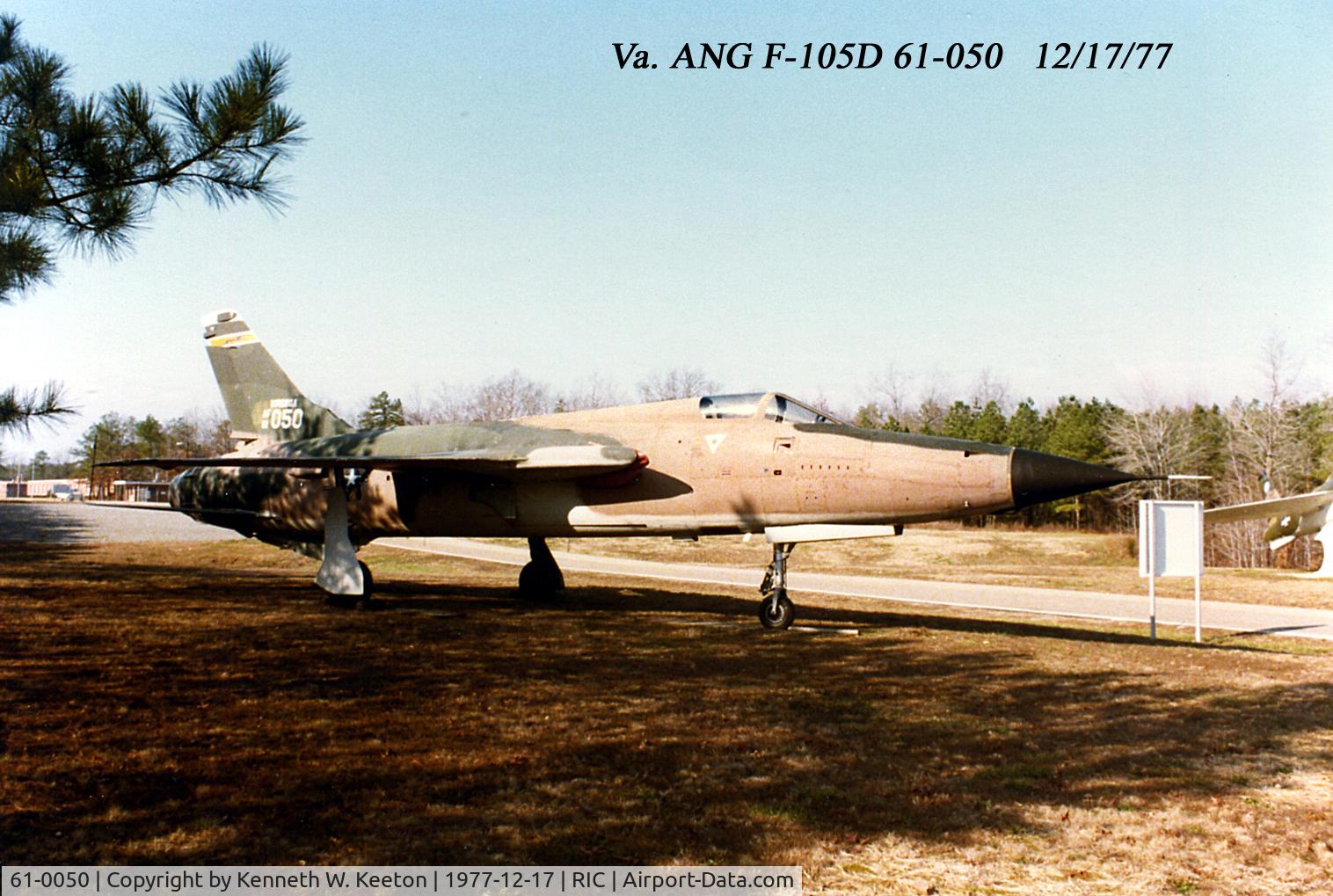 61-0050, 1961 Republic F-105D Thunderchief C/N D245, F-105D 61-0050 