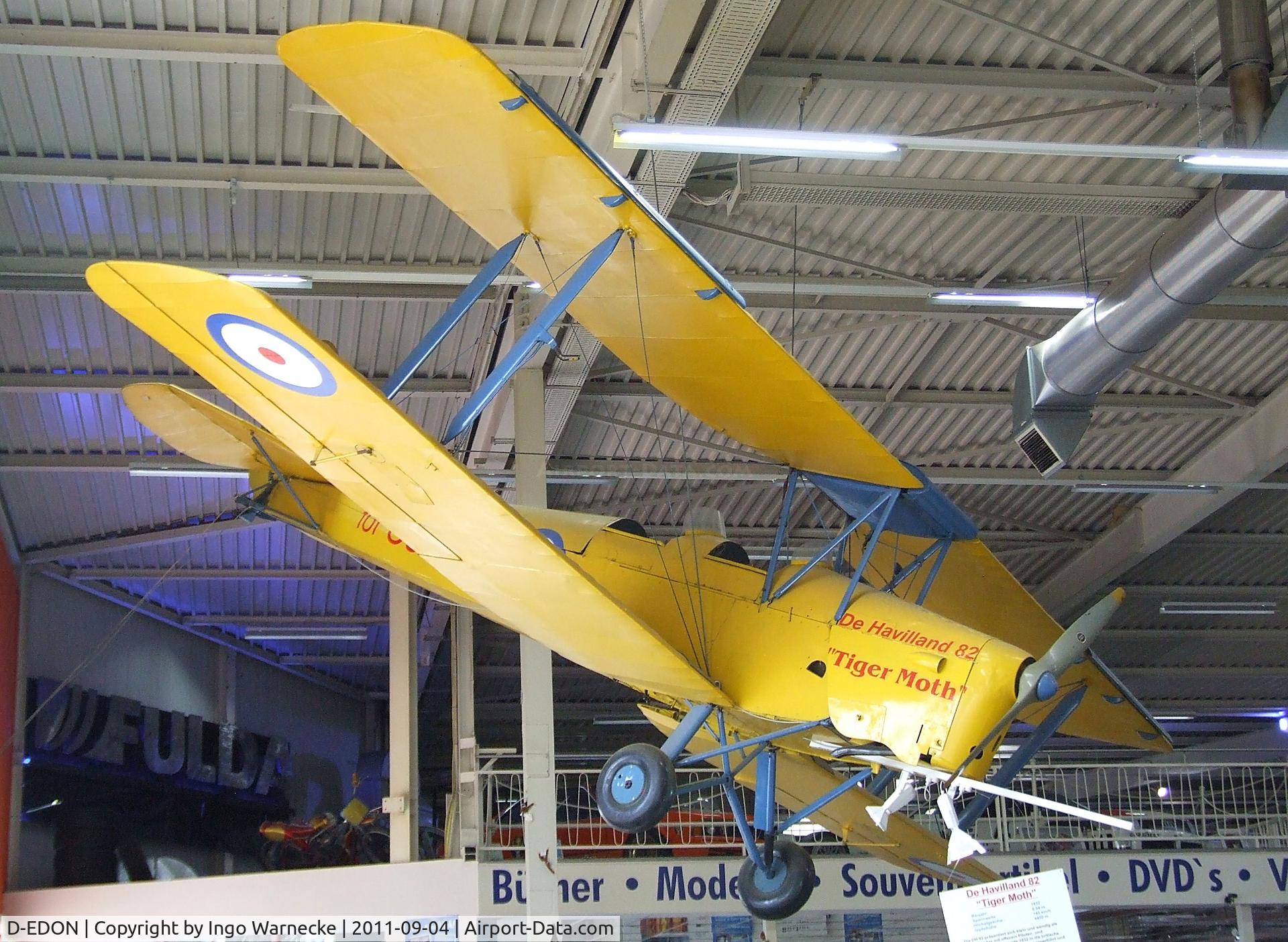 D-EDON, De Havilland DH-82A Tiger Moth II C/N 82043, De Havilland D.H.82A Tiger Moth II at the Auto & Technik Museum, Sinsheim