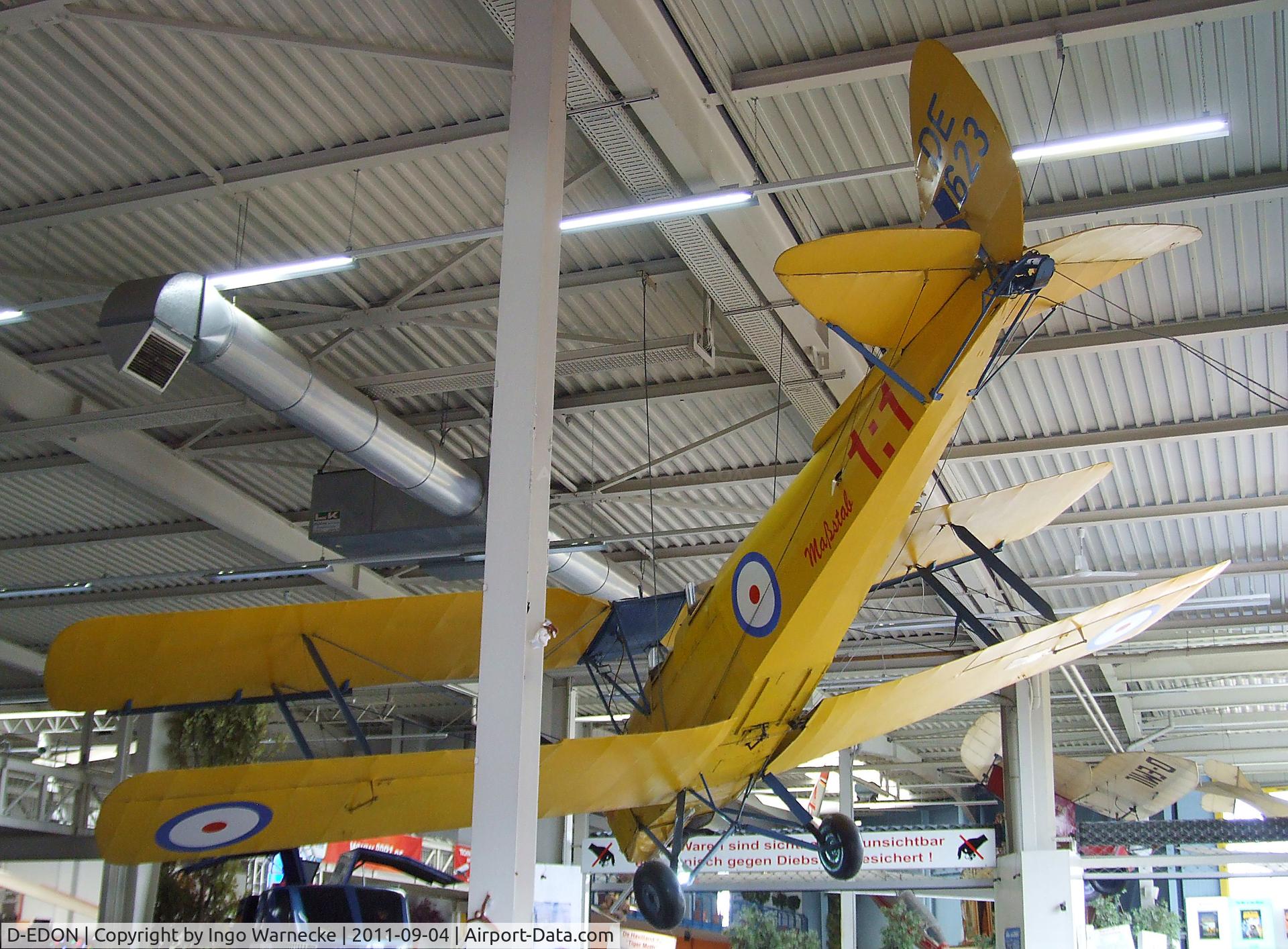 D-EDON, De Havilland DH-82A Tiger Moth II C/N 82043, De Havilland D.H.82A Tiger Moth II at the Auto & Technik Museum, Sinsheim