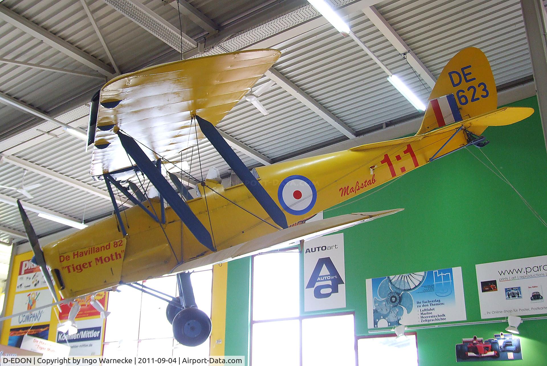 D-EDON, De Havilland DH-82A Tiger Moth II C/N 82043, De Havilland D.H.82A Tiger Moth II at the Auto & Technik Museum, Sinsheim