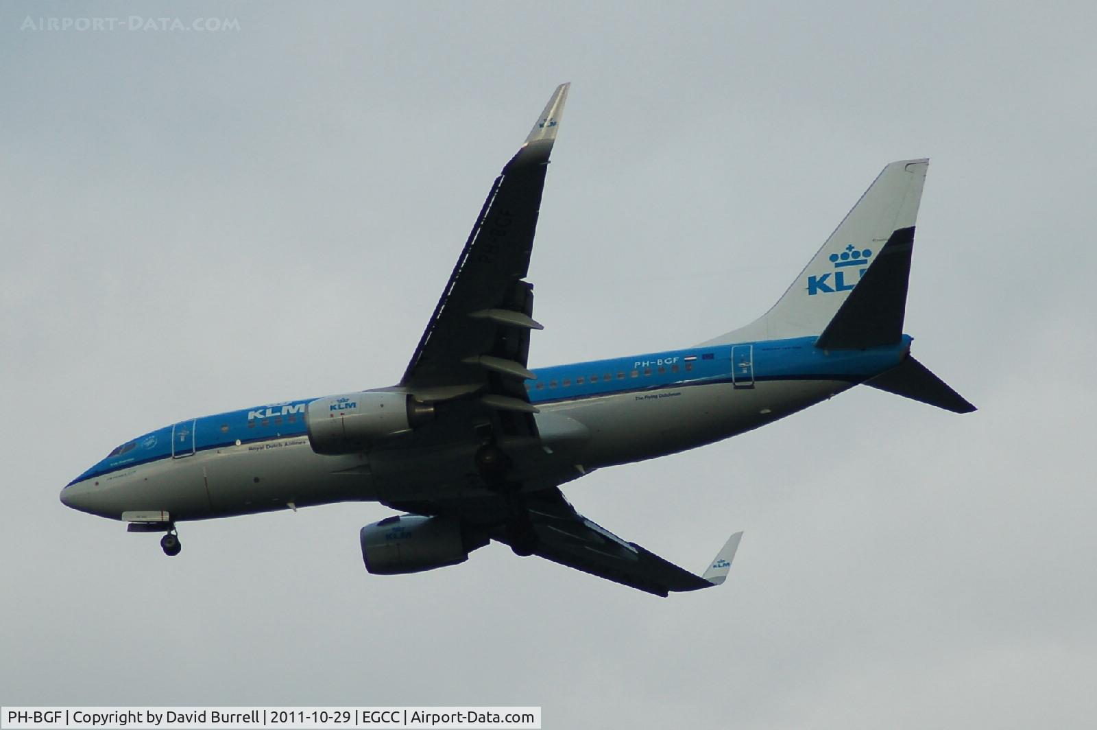 PH-BGF, 2008 Boeing 737-7K2 C/N 30365, KLM Boeing 737-7K2(WL) on approach to Manchester Airport.