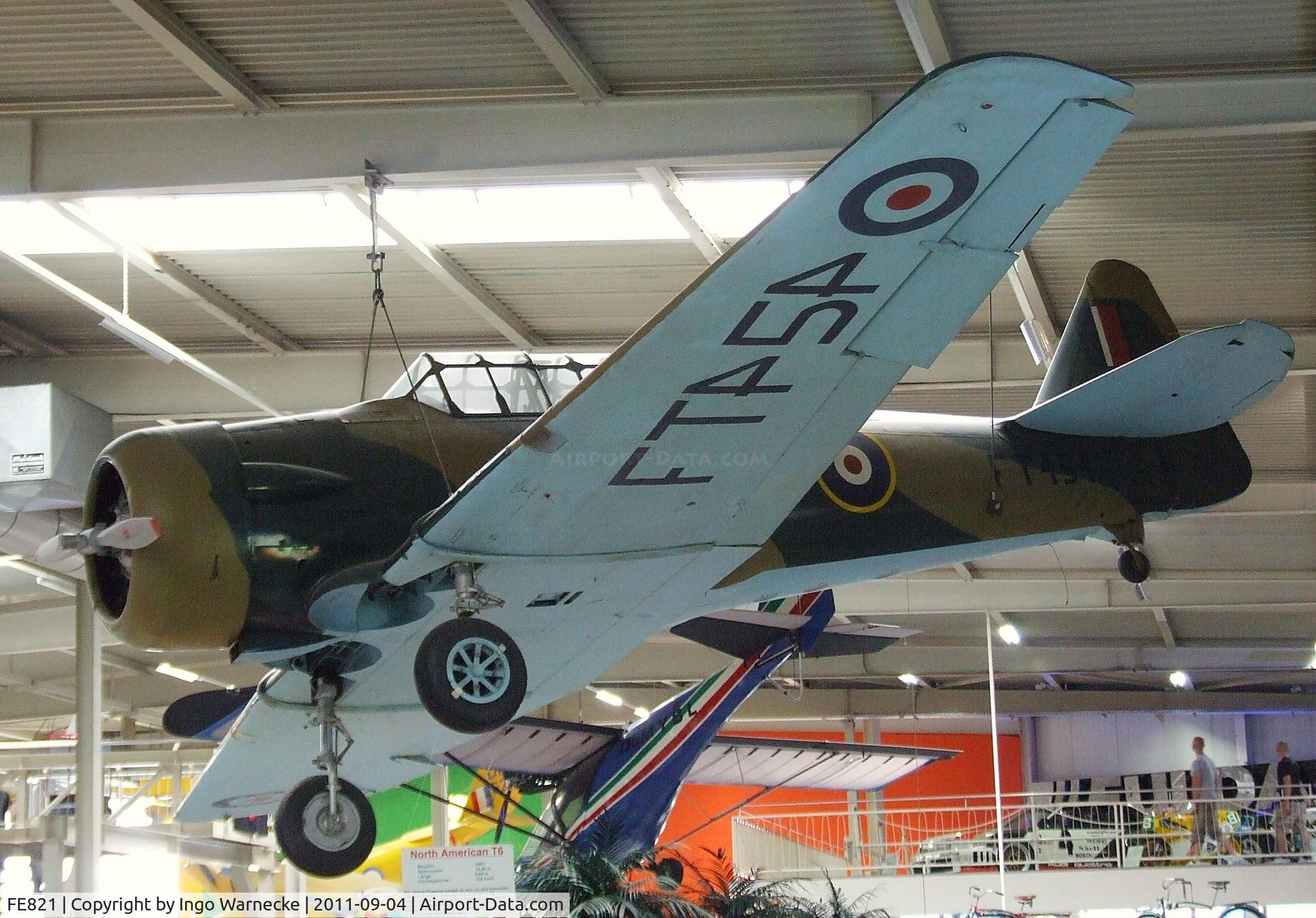 FE821, Noorduyn AT-16 Harvard IIB C/N 14-555, North American (Noorduyn) T-6 / AT-16 Harvard II B at the Auto & Technik Museum, Sinsheim