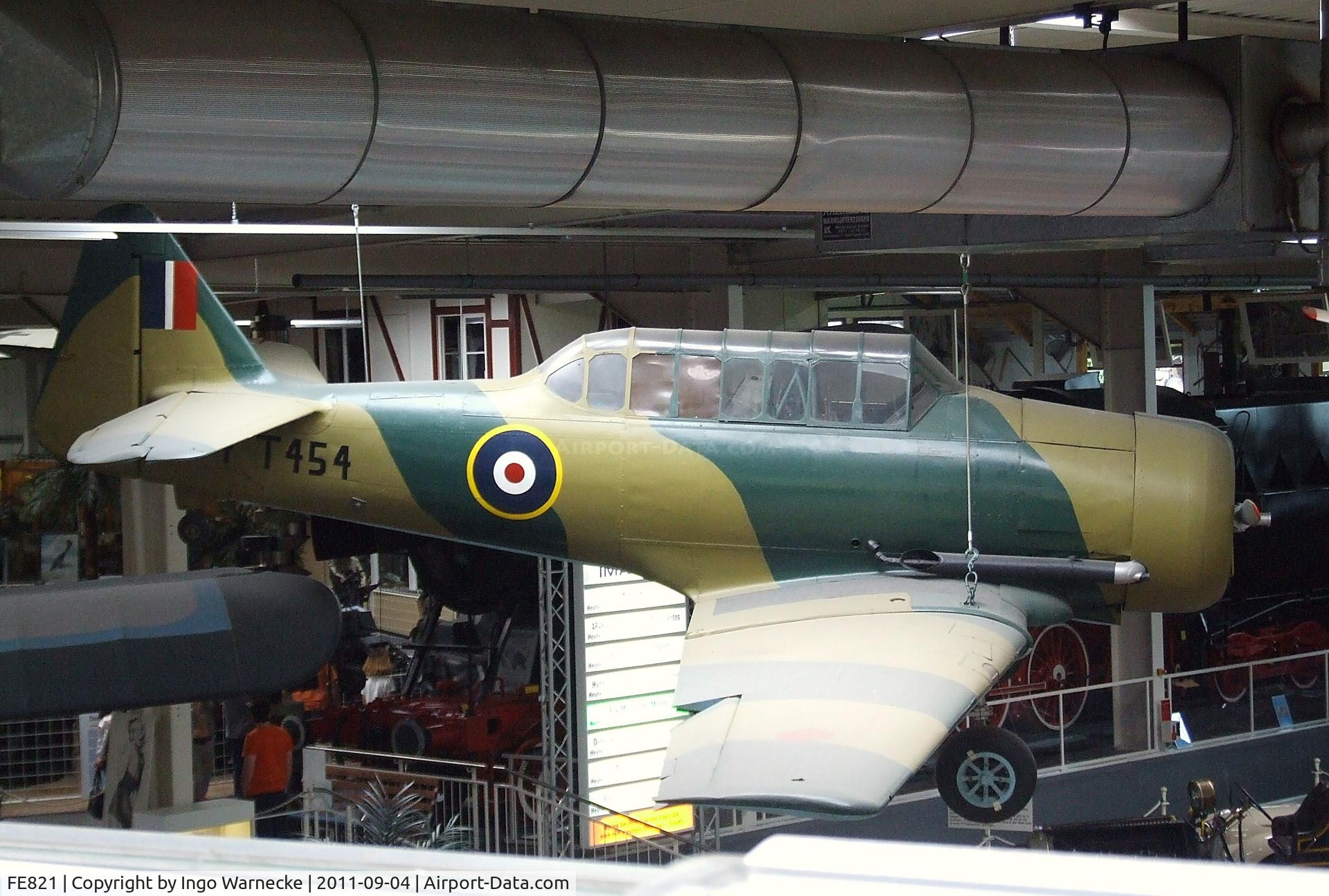 FE821, Noorduyn AT-16 Harvard IIB C/N 14-555, North American (Noorduyn) T-6 / AT-16 Harvard II B at the Auto & Technik Museum, Sinsheim