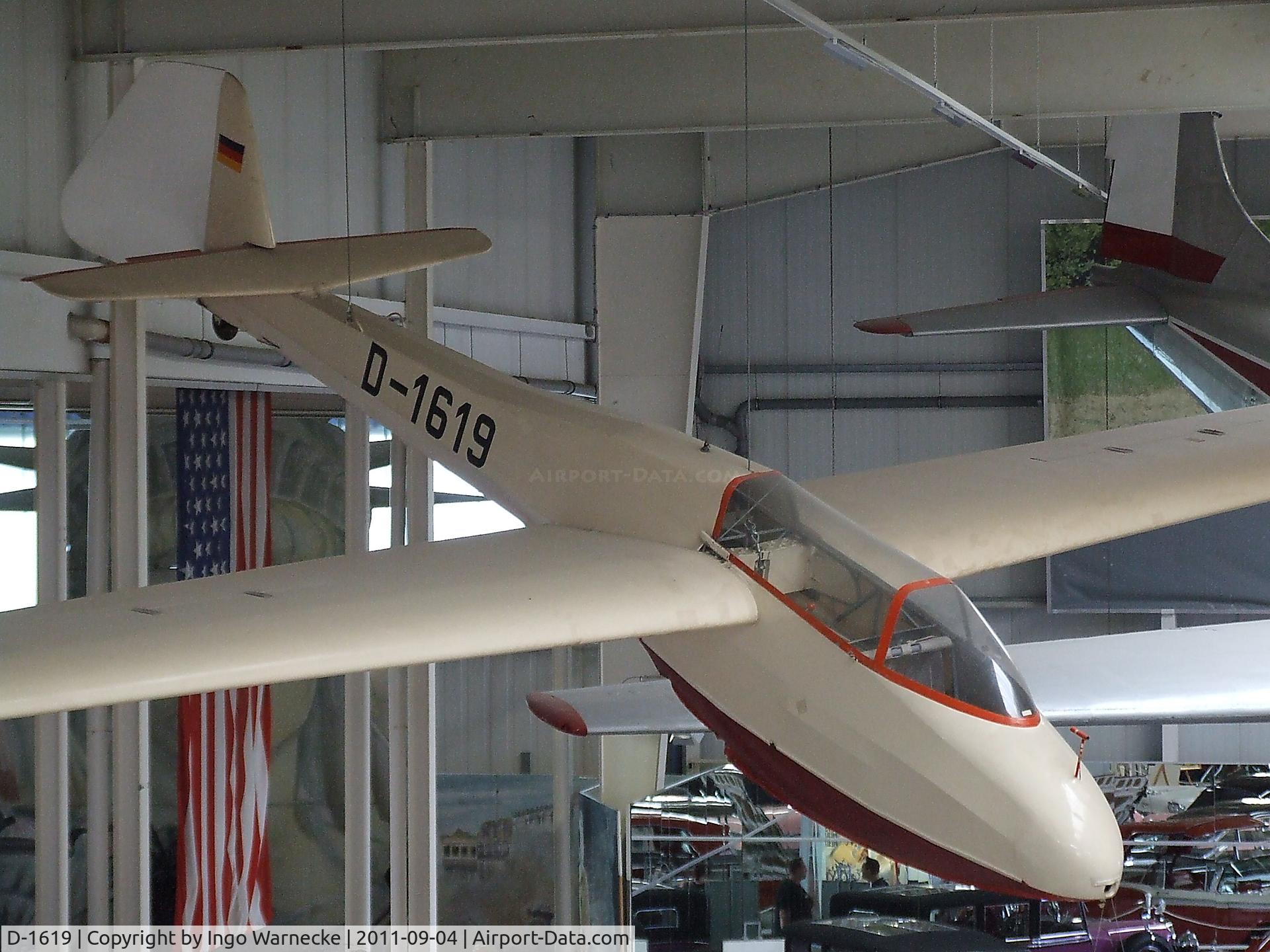 D-1619, 1956 Scheibe Bergfalke II/55 C/N 374, Scheibe Bergfalke II/55 at the Auto & Technik Museum, Sinsheim