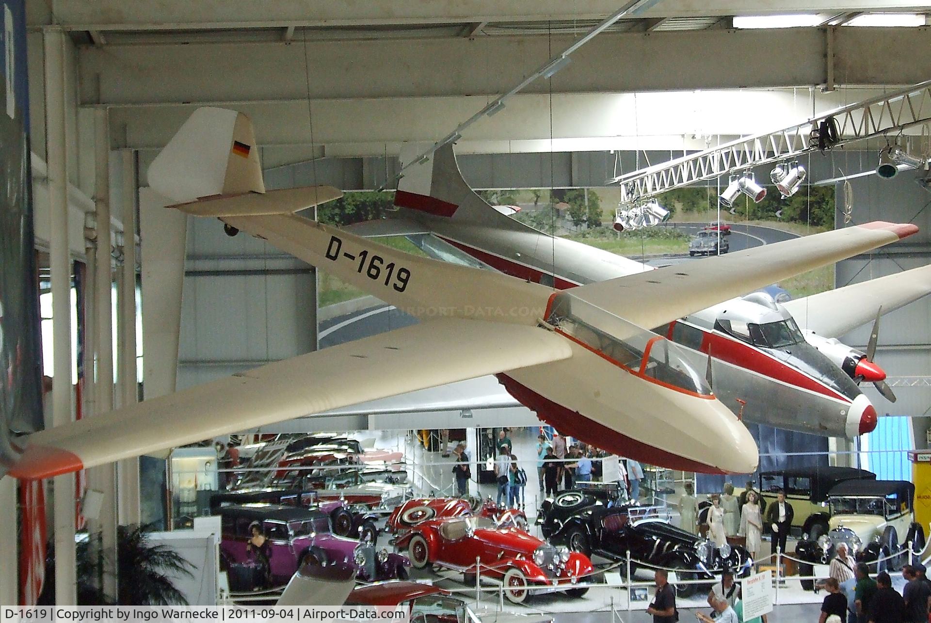 D-1619, 1956 Scheibe Bergfalke II/55 C/N 374, Scheibe Bergfalke II/55 at the Auto & Technik Museum, Sinsheim