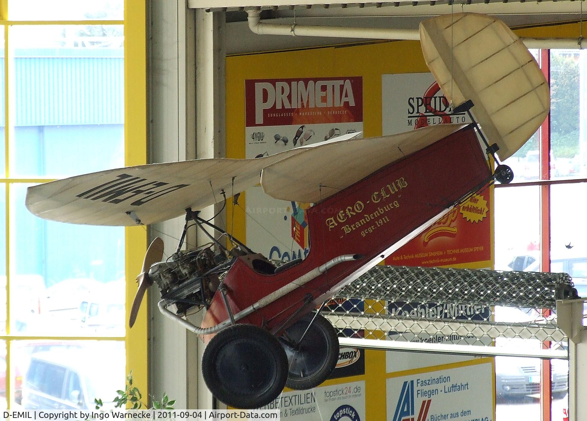 D-EMIL, Mignet HM.14 Pou-du-Ciel C/N 114, Mignet HM.14 Pou-du-Ciel at the Auto & Technik Museum, Sinsheim