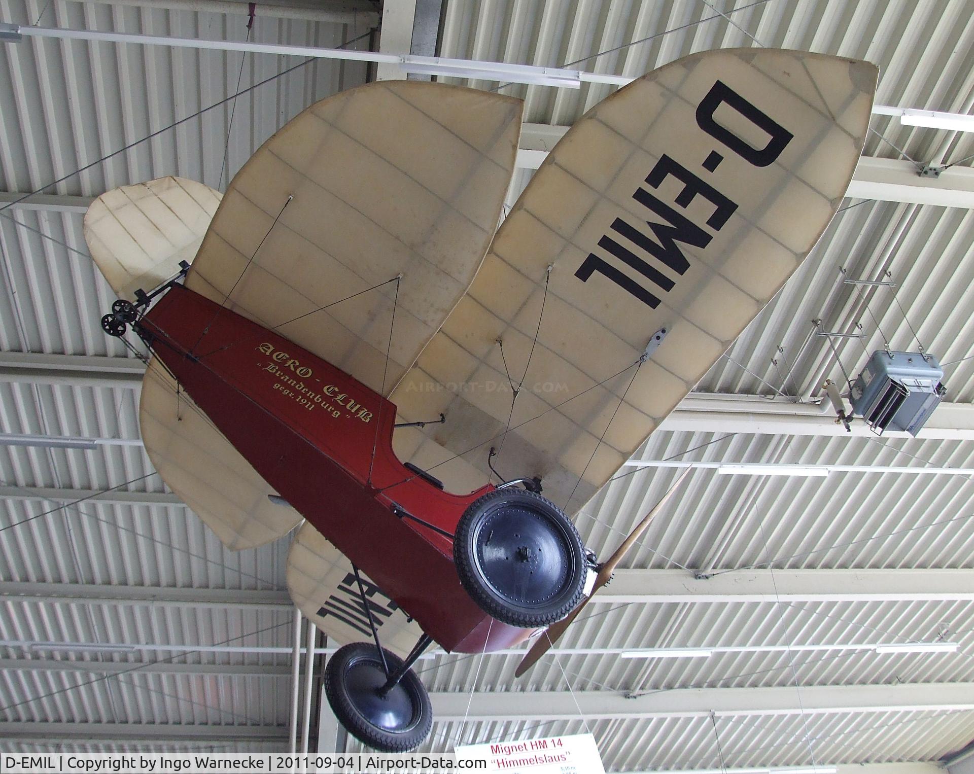 D-EMIL, Mignet HM.14 Pou-du-Ciel C/N 114, Mignet HM.14 Pou-du-Ciel at the Auto & Technik Museum, Sinsheim