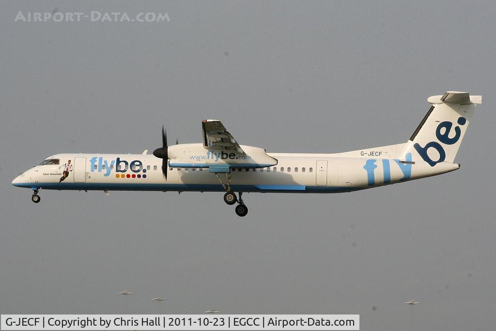 G-JECF, 2004 De Havilland Canada DHC-8-402Q Dash 8 C/N 4095, named after Adam Stansfield, former Exeter City footballer who tragically died at the age of 31 after suffering from colorectal cancer