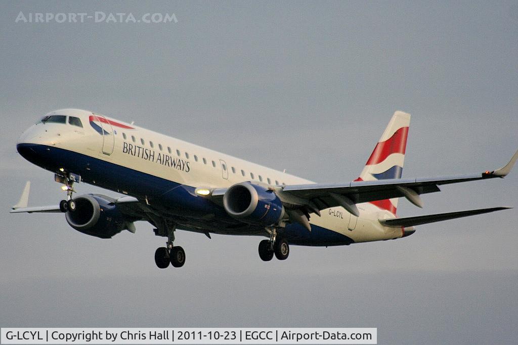 G-LCYL, 2010 Embraer 190SR (ERJ-190-100SR) C/N 19000346, BA CityFlyer