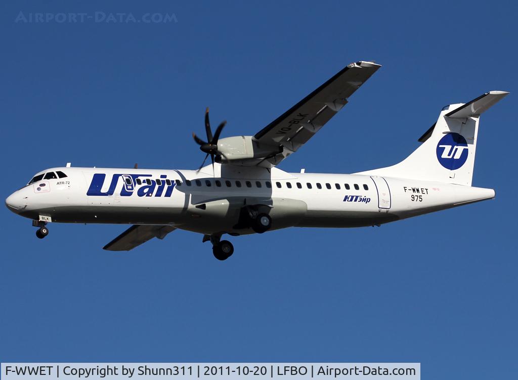F-WWET, 2011 ATR 72-500 C/N 975, C/n 975 - To be VQ-BLK