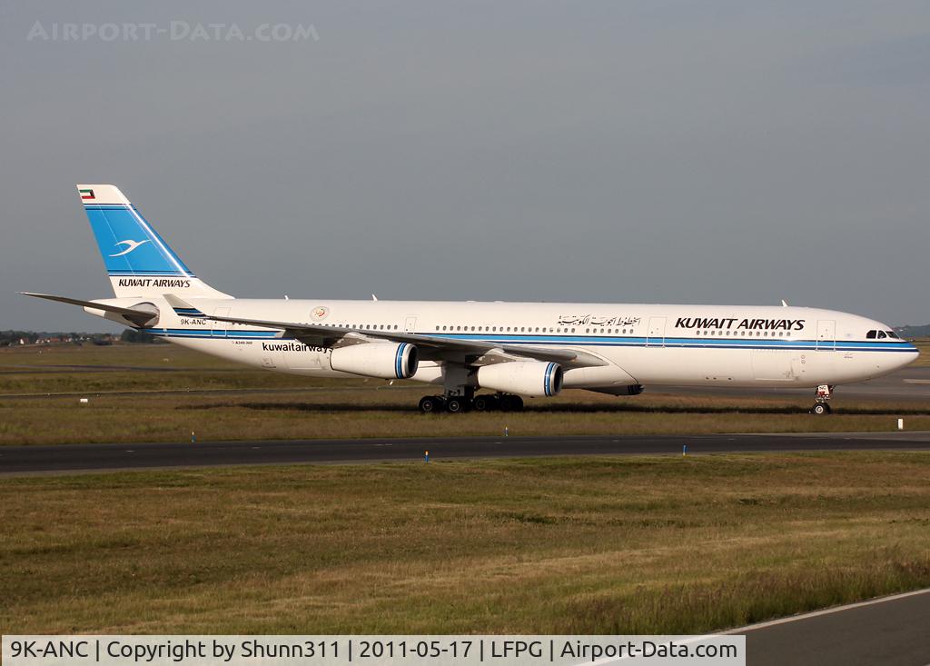 9K-ANC, 1995 Airbus A340-313 C/N 101, Taxiing to the Terminal...