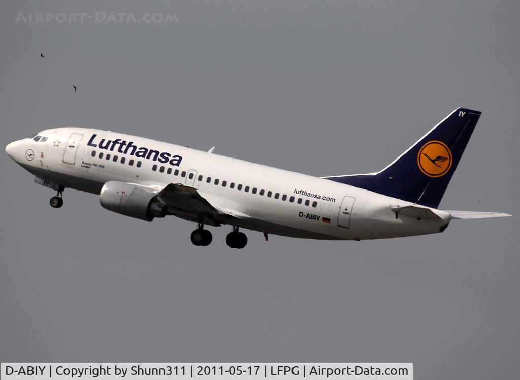 D-ABIY, 1991 Boeing 737-530 C/N 25243, On take off...