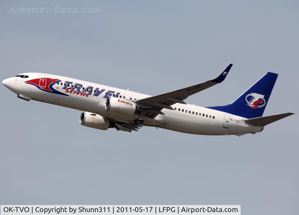 OK-TVO, 2002 Boeing 737-8CX C/N 32360, On take off...