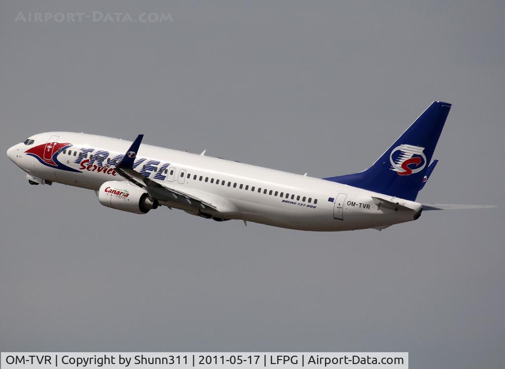 OM-TVR, 2011 Boeing 737-86N C/N 38018, On take off...