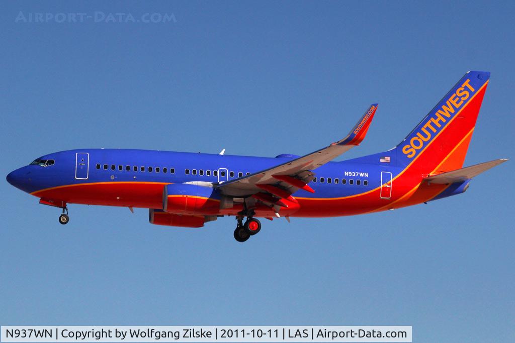 N937WN, 2009 Boeing 737-7H4 C/N 36644, visitor