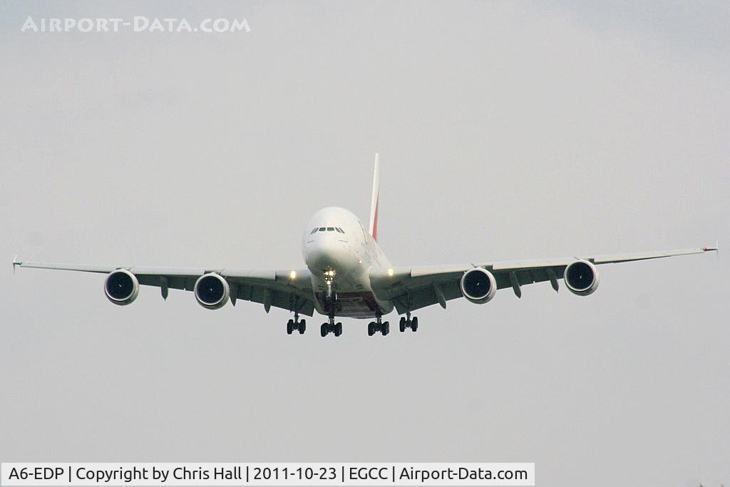 A6-EDP, 2011 Airbus A380-861 C/N 077, Emirates newest A380 on approach to RW23R