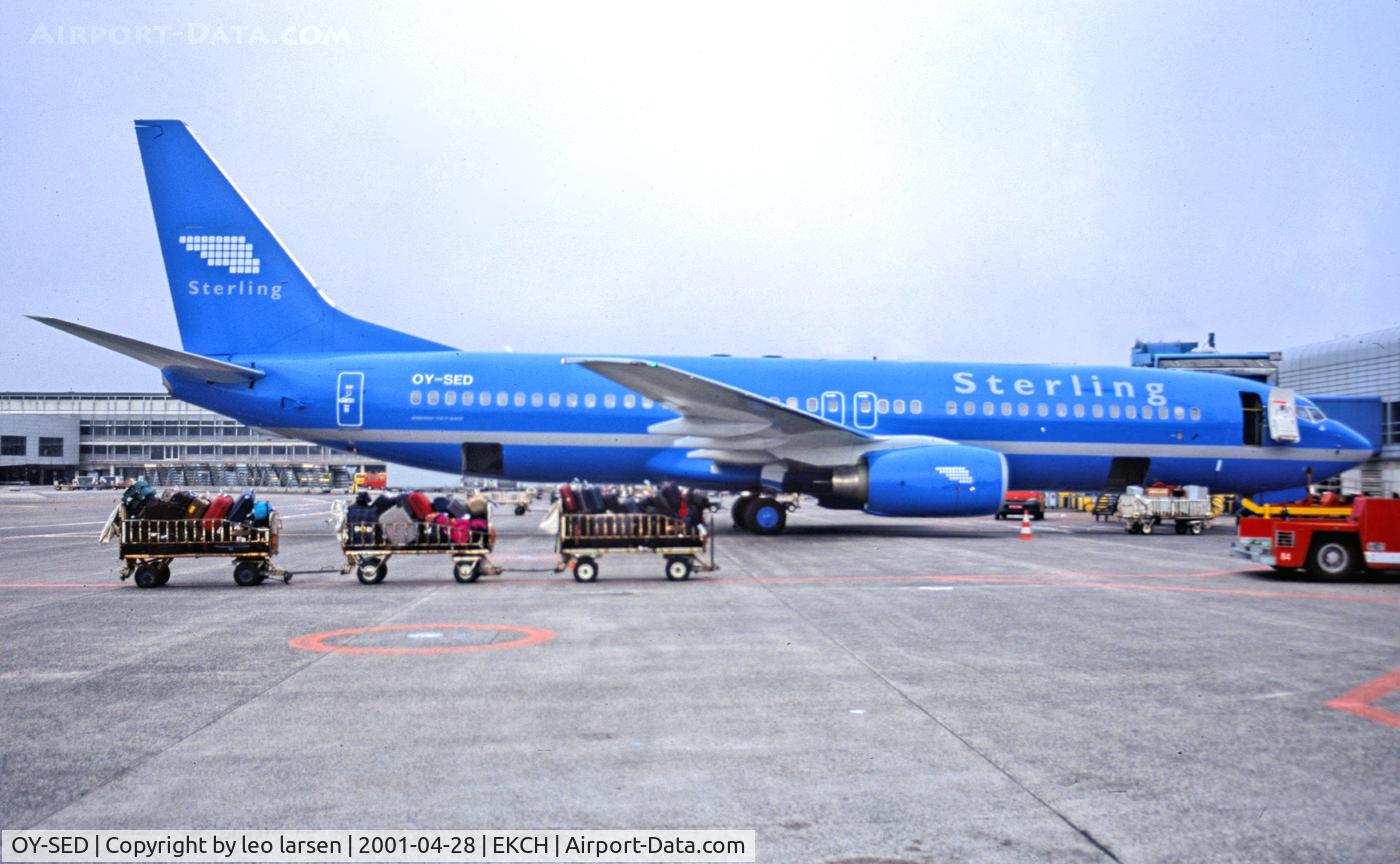 OY-SED, 2001 Boeing 737-8Q8 C/N 28237, CPH Kastrup Copenhagen 28.4.01