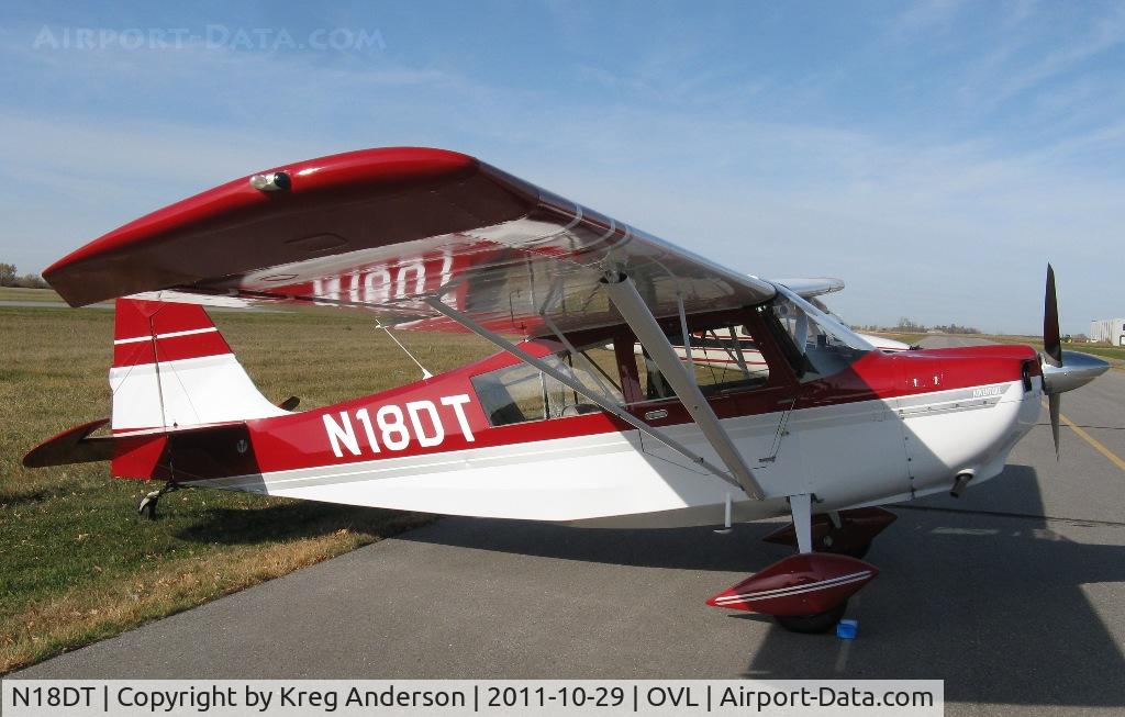 N18DT, 1999 American Champion 7GCAA Citabria C/N 431-99, Amiercan Champion 7GCAA Citabria on the ramp in Olivia, MN.