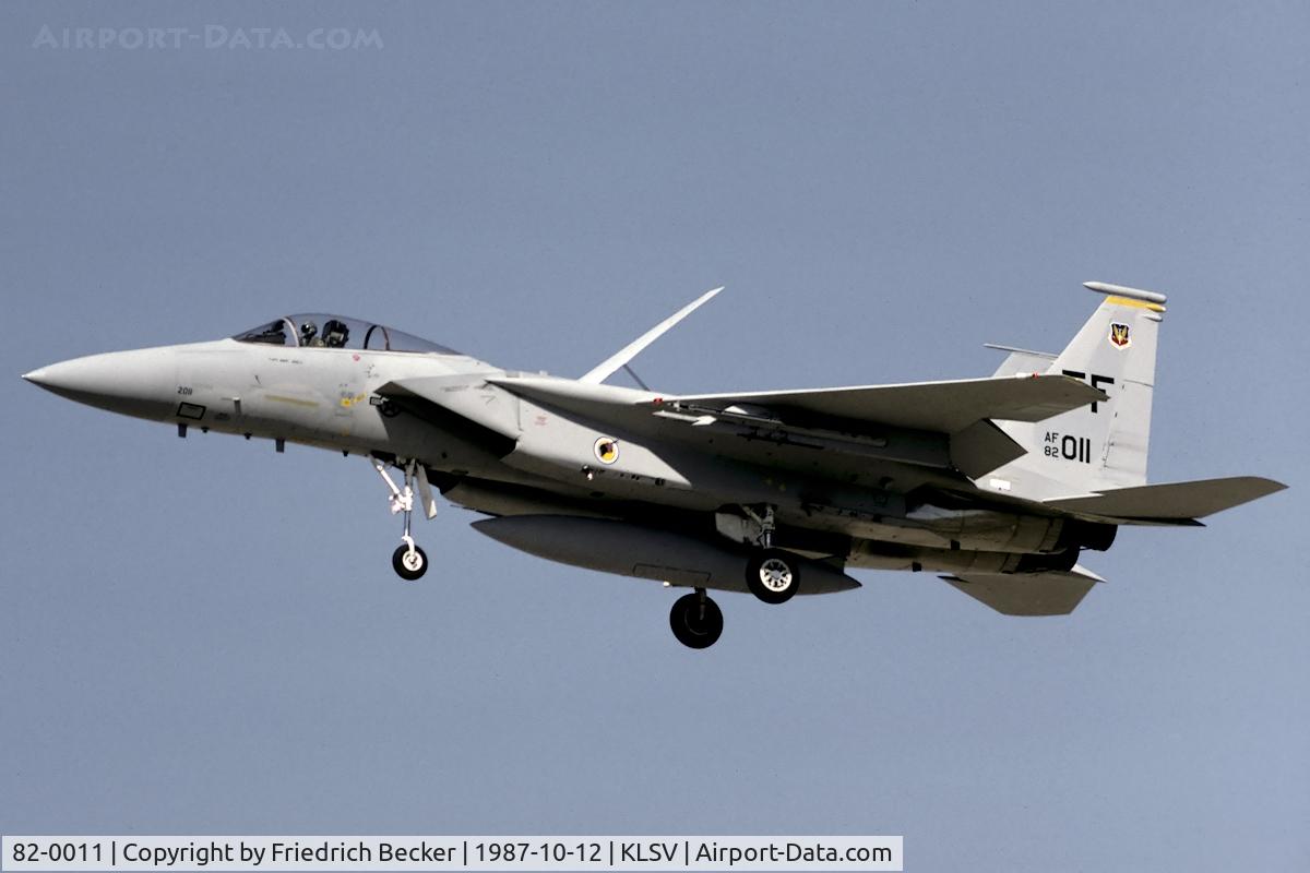 82-0011, 1982 McDonnell Douglas F-15C Eagle C/N 0823/C242, on final