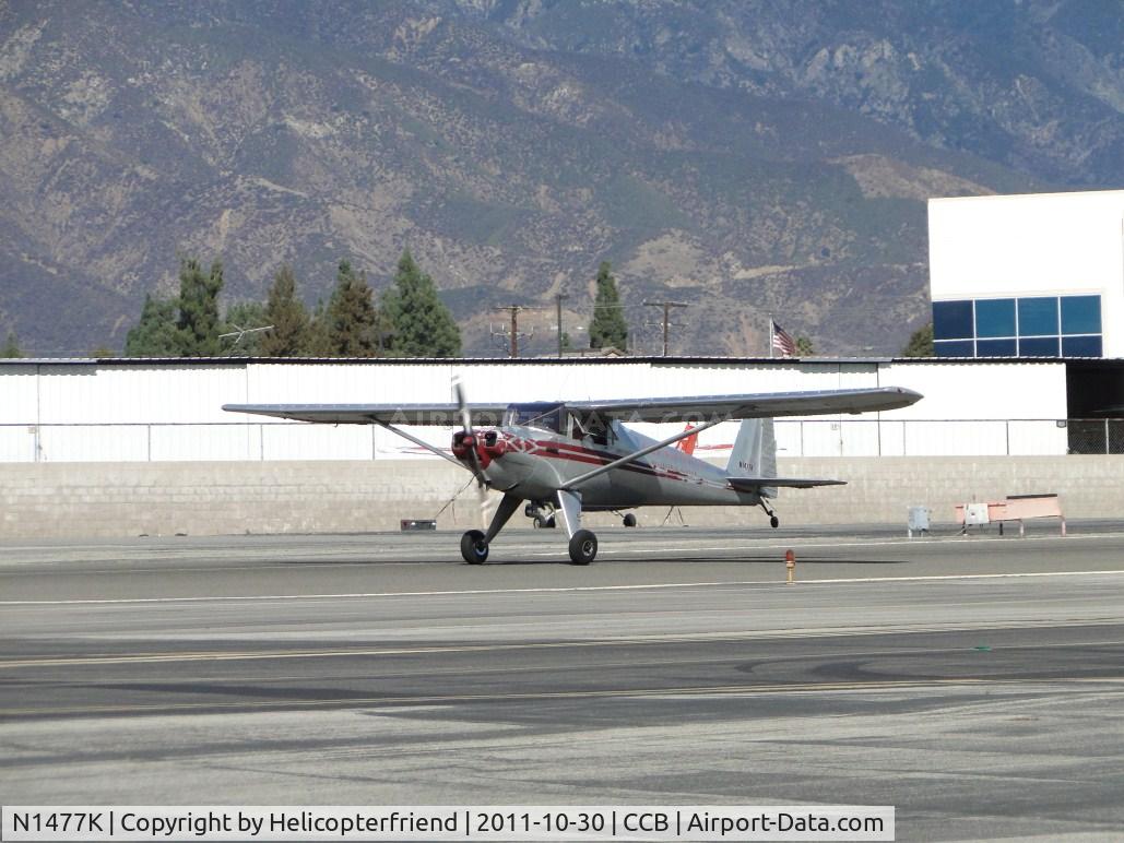N1477K, 1946 Luscombe 8A C/N 4204, Starting take off roll, lifting tail wheel as picking up speed