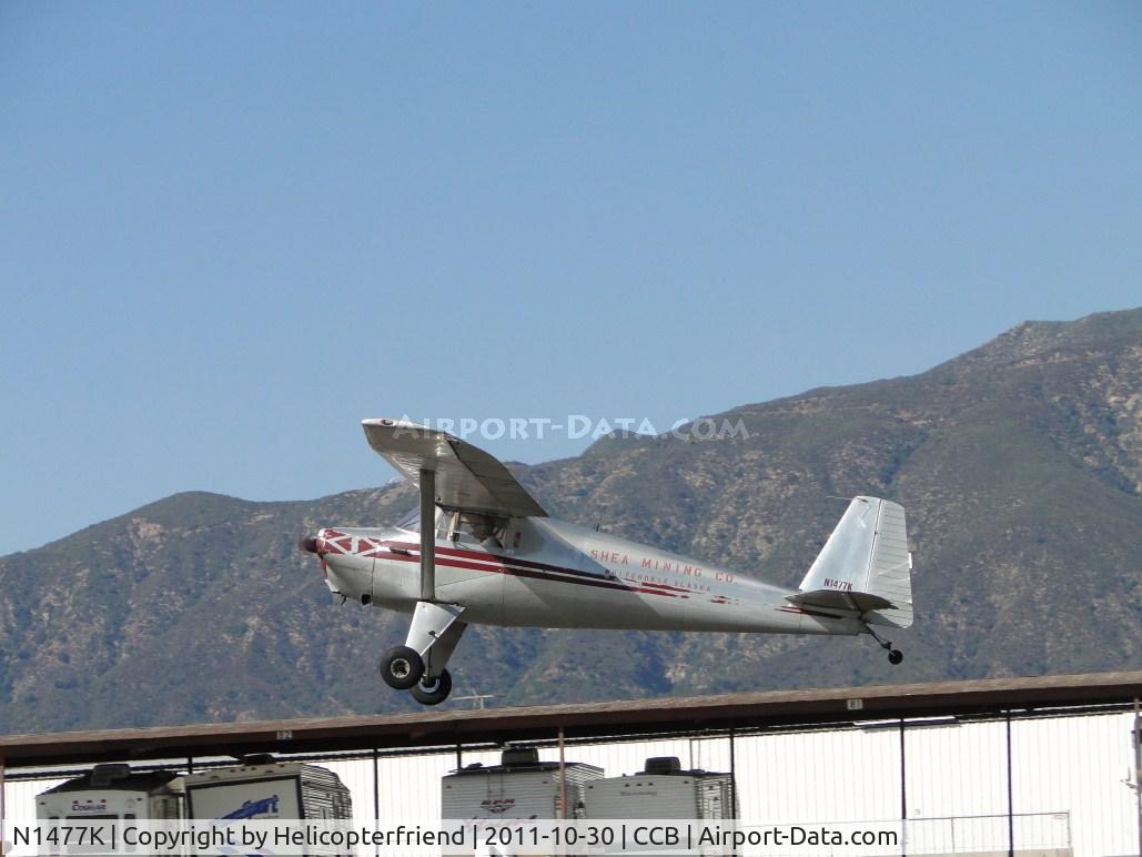 N1477K, 1946 Luscombe 8A C/N 4204, Lifting off and climbing