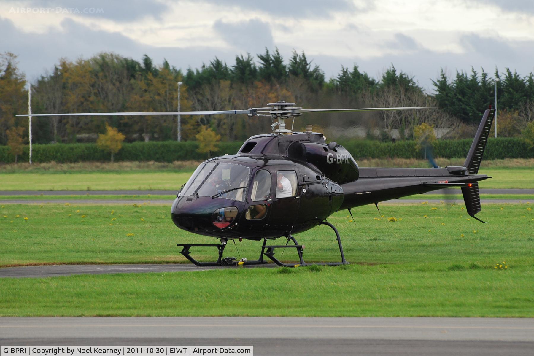 G-BPRI, 1982 Aerospatiale AS-355F-1 Twin Squirrel C/N 5181, Parked on the Heli-ramp at Weston.