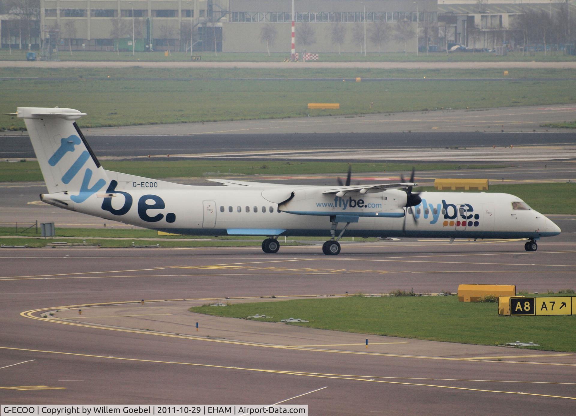 G-ECOO, 2009 De Havilland Canada DHC-8-402Q Dash 8 C/N 4237, Taxi to the runway24 on Schiphol Airport