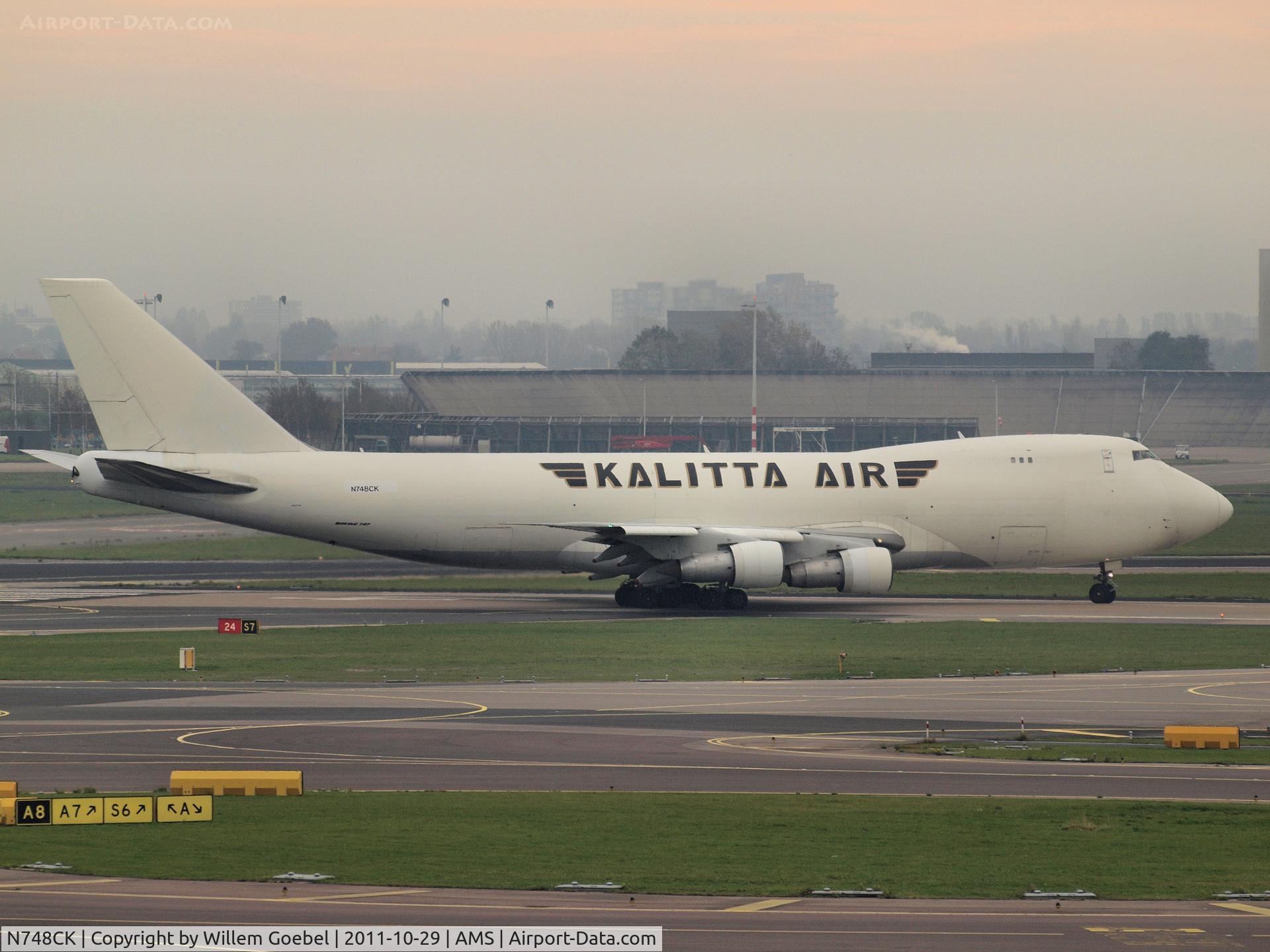 N748CK, 1979 Boeing 747-221F C/N 21744, Taxi to the runway24 on Schiphol Airport