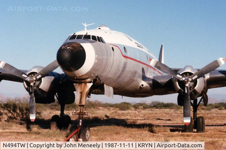 N494TW, 1948 Lockheed L-749A-79 Constellation C/N 2601, ex-Conifair, stored at KRYN