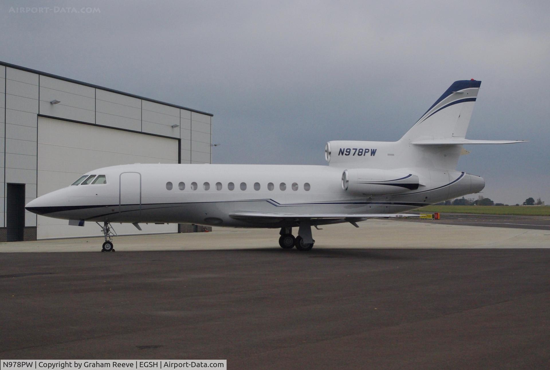 N978PW, 1994 Dassault Falcon 900B C/N 125, Parked at Norwich.