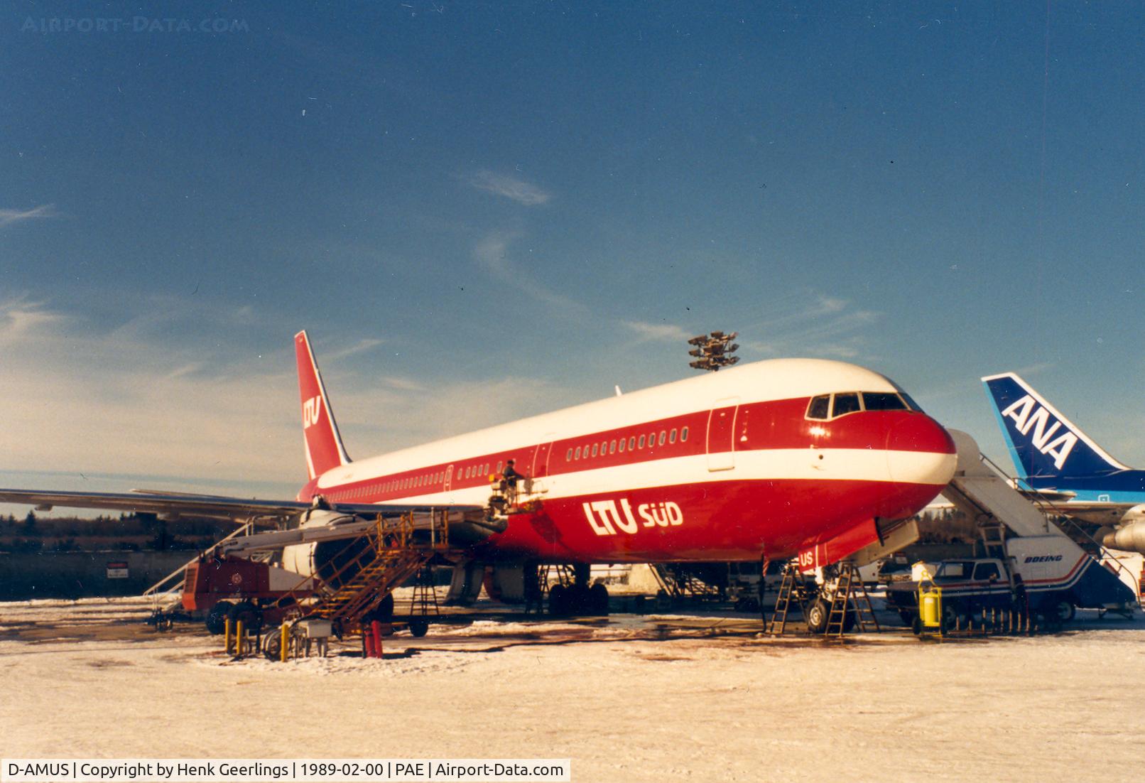 D-AMUS, 1989 Boeing 767-3G5 C/N 24258, LTU Sud B767 at Boeing  - Everett