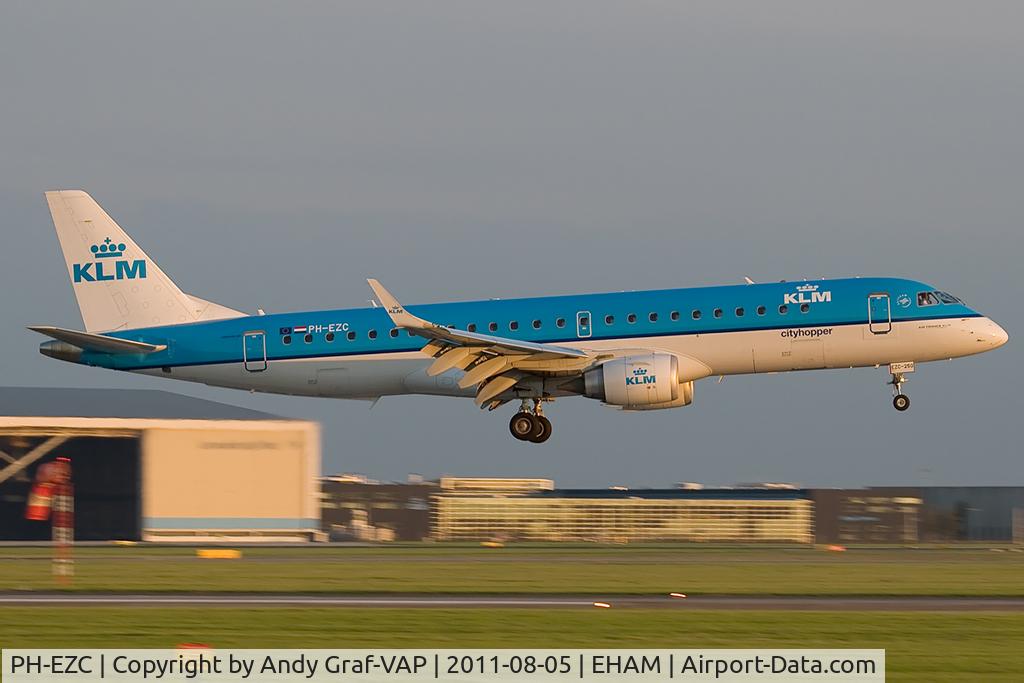 PH-EZC, 2008 Embraer 190LR (ERJ-190-100LR) C/N 19000250, KLM EMB190