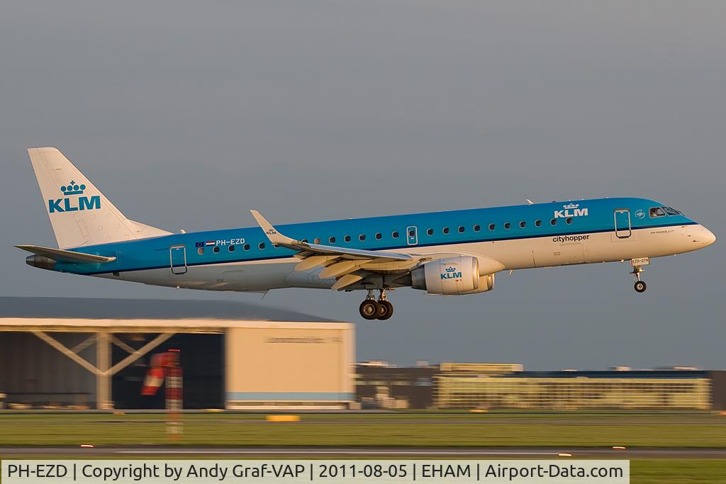 PH-EZD, 2009 Embraer 190LR (ERJ-190-100LR) C/N 19000279, KLM EMB190