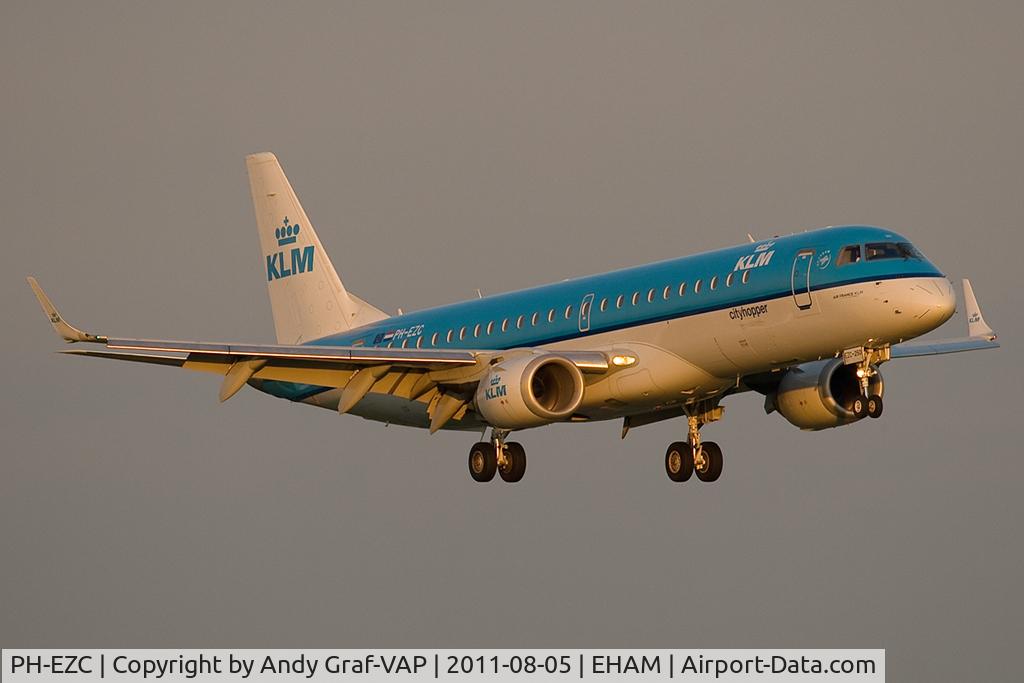 PH-EZC, 2008 Embraer 190LR (ERJ-190-100LR) C/N 19000250, KLM EMB190