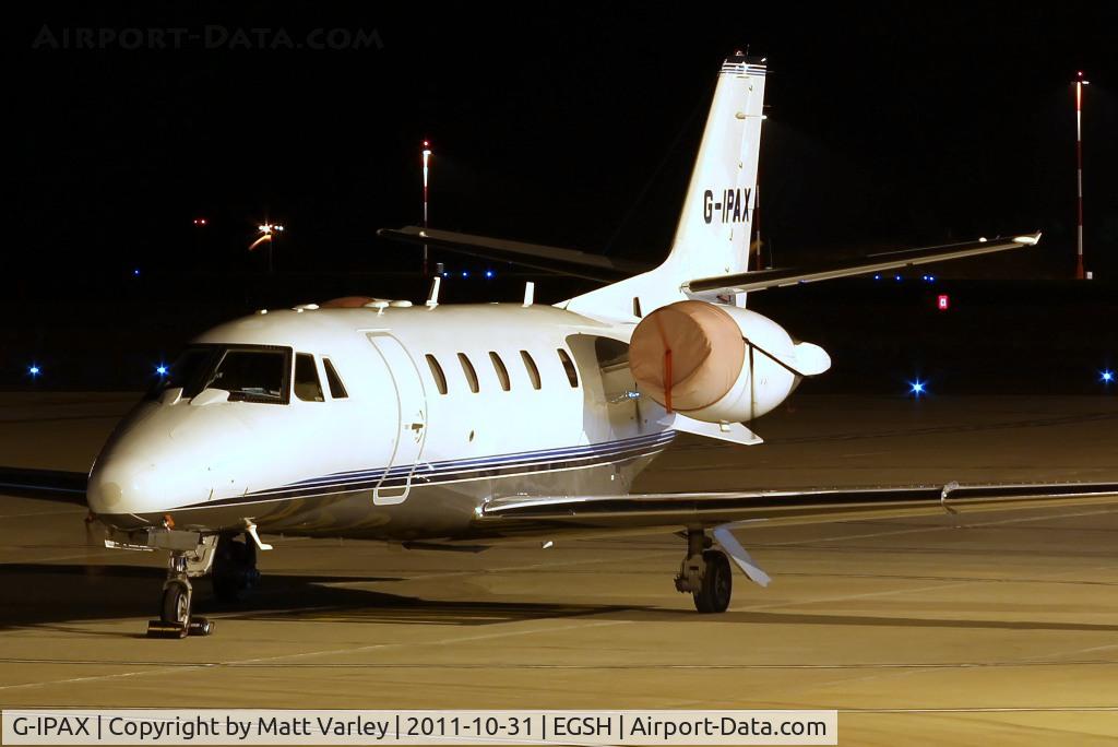 G-IPAX, 2002 Cessna 560XL Citation Excel C/N 560-5228, Sat on stand at Saxon Air.