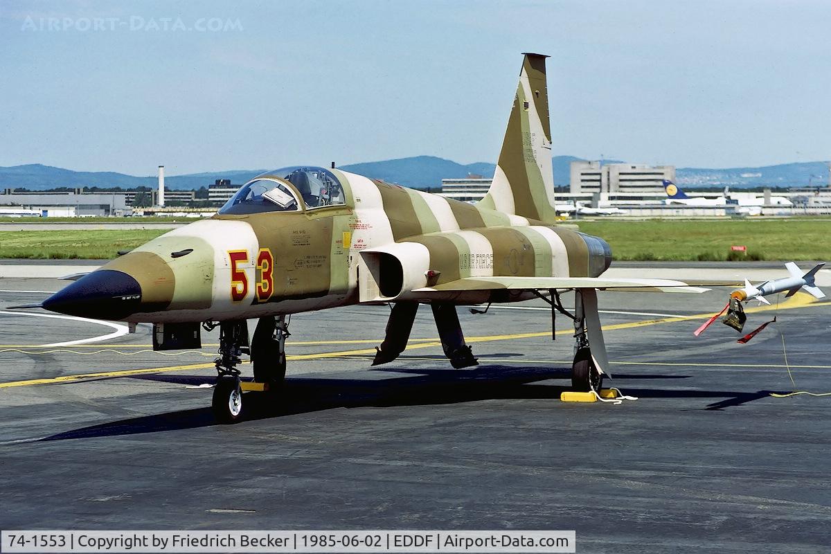 74-1553, 1974 Northrop F-5E Tiger II C/N R.1211, static display
