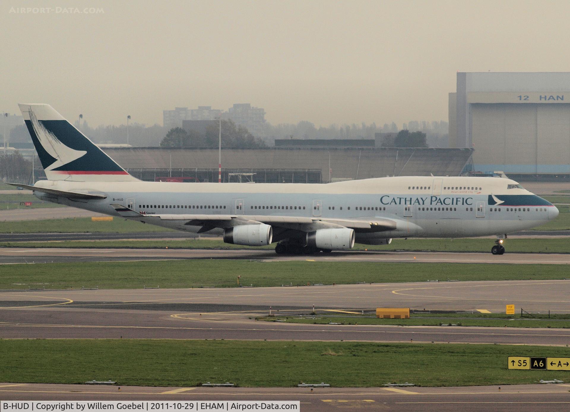 B-HUD, 1992 Boeing 747-467 C/N 25874, Taxi to the runway24 on Schiphol Airport