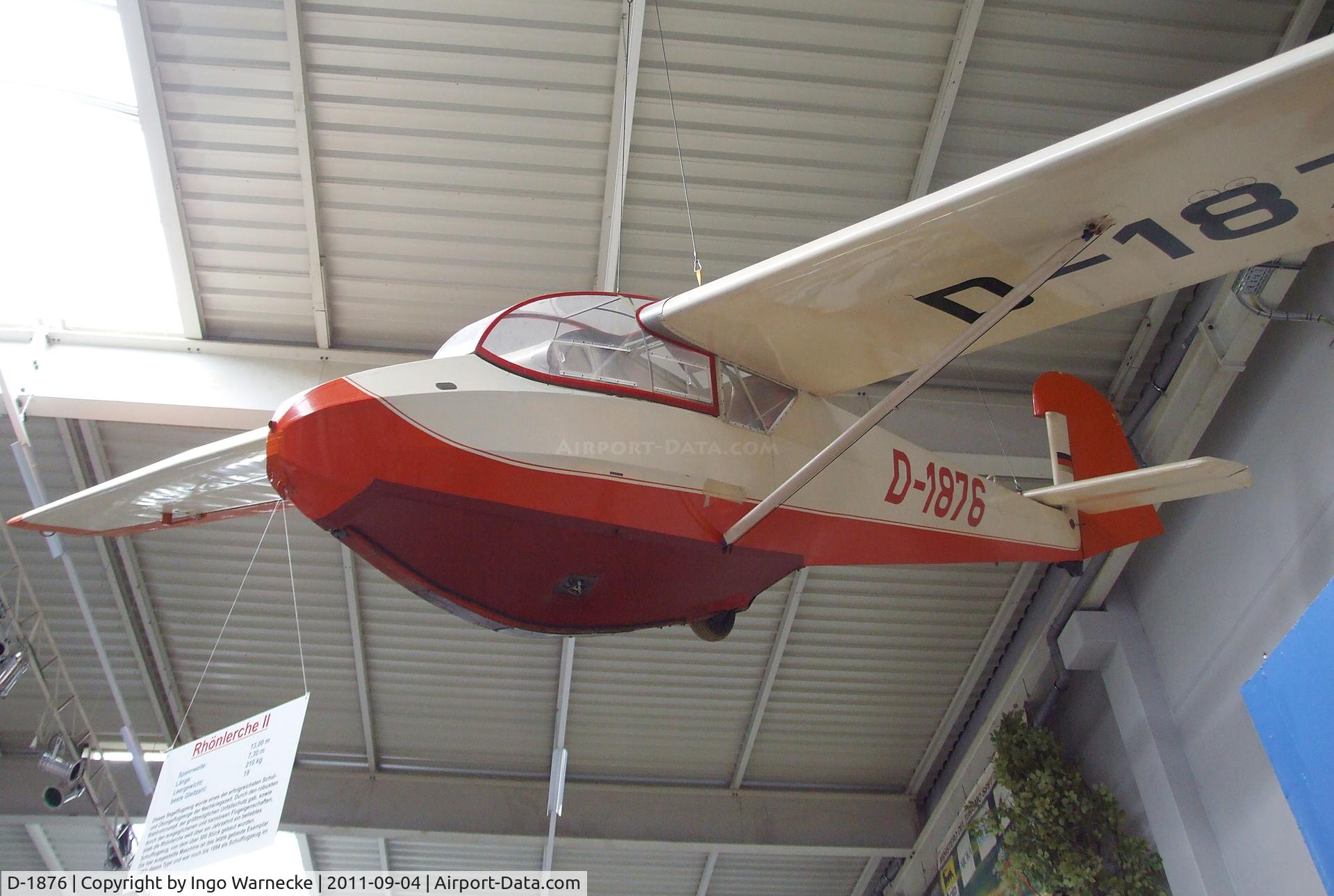 D-1876, Schleicher Ka-4 Rhonlerche II C/N 3036, Schleicher Ka 4 Rhönlerche II at the Auto & Technik Museum, Sinsheim